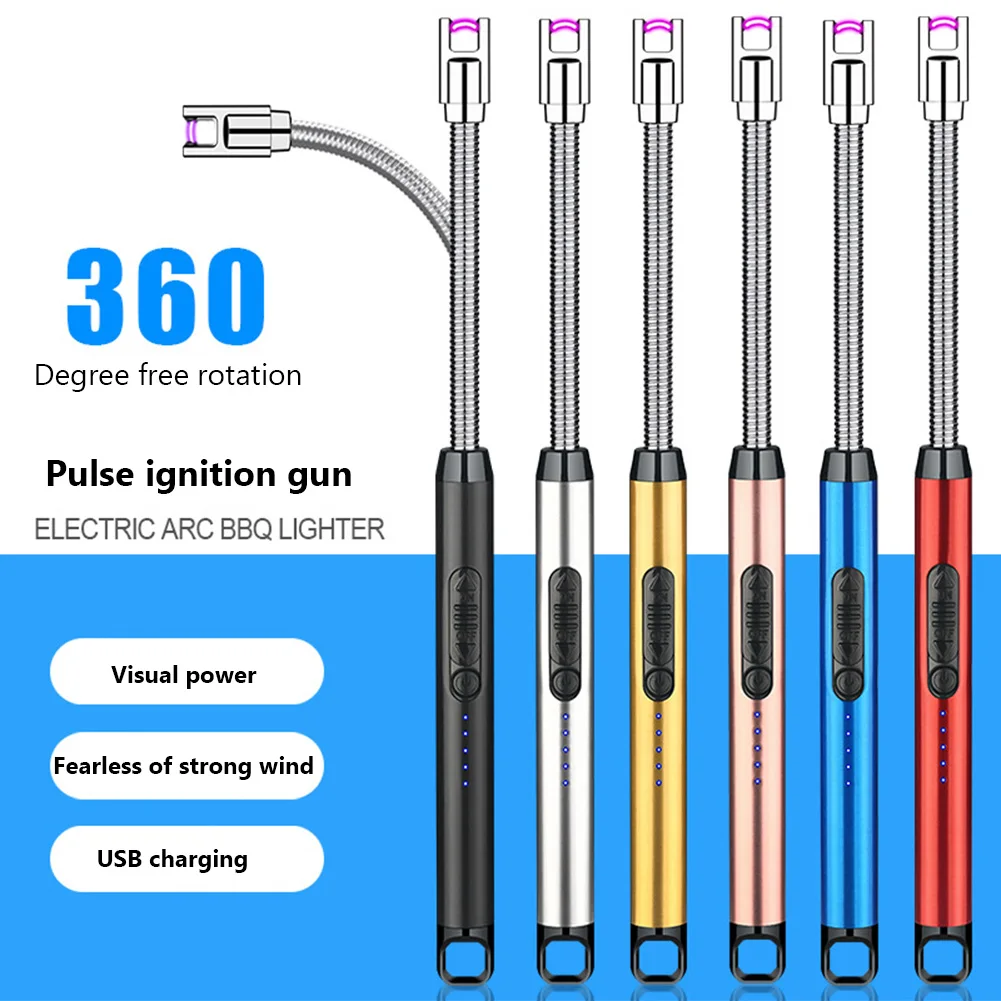 Accendino elettrico multifunzionale USB ricaricabile portatile accendino  elettronico blocco di sicurezza ecologico per candele stufe a Gas -  AliExpress