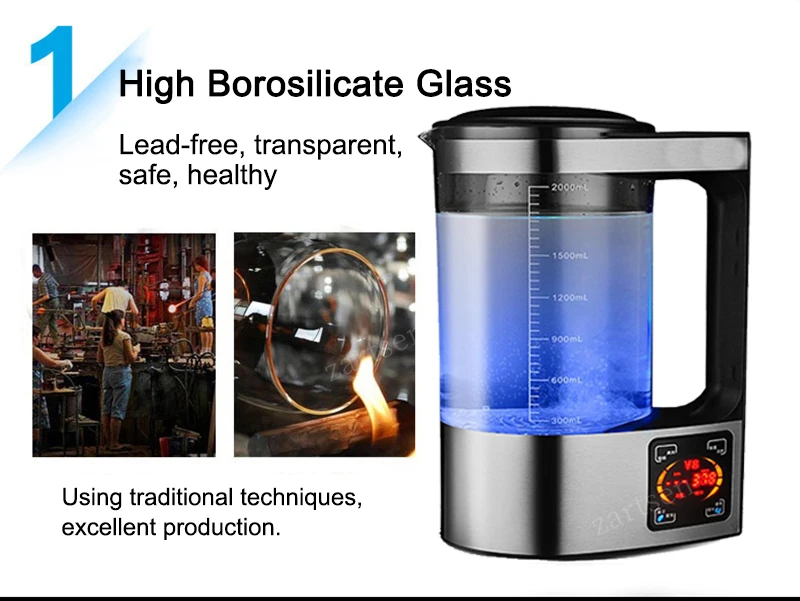 2L Rich Hydrogen Water Bottle Alkaline Water Ionizer Machine Filter Drink Hydrogen Water Generator 110V/220V 12 HTB1hEZ6xeuSBuNjSsziq6zq8pXaE