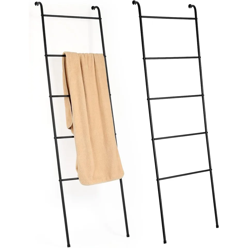 Set of Two Stylish Metal Blanket Ladders