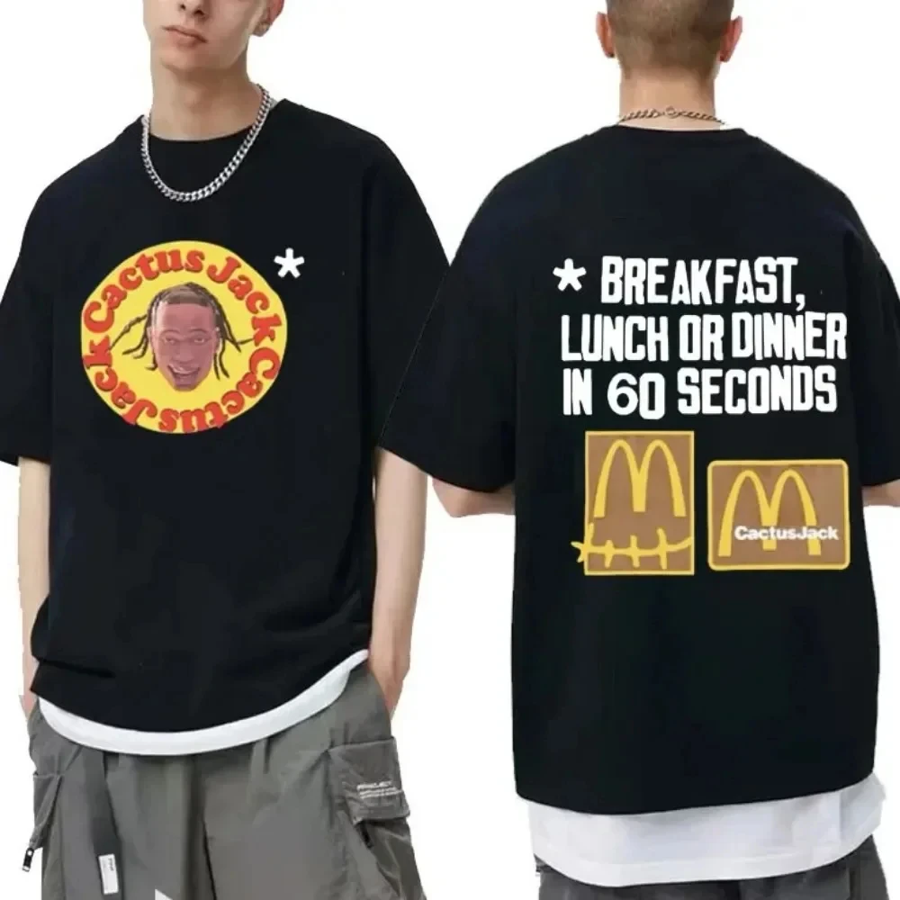 T Shirts Cactus Jack Streetwear Men Women Hip Hop Style 100% Cotton