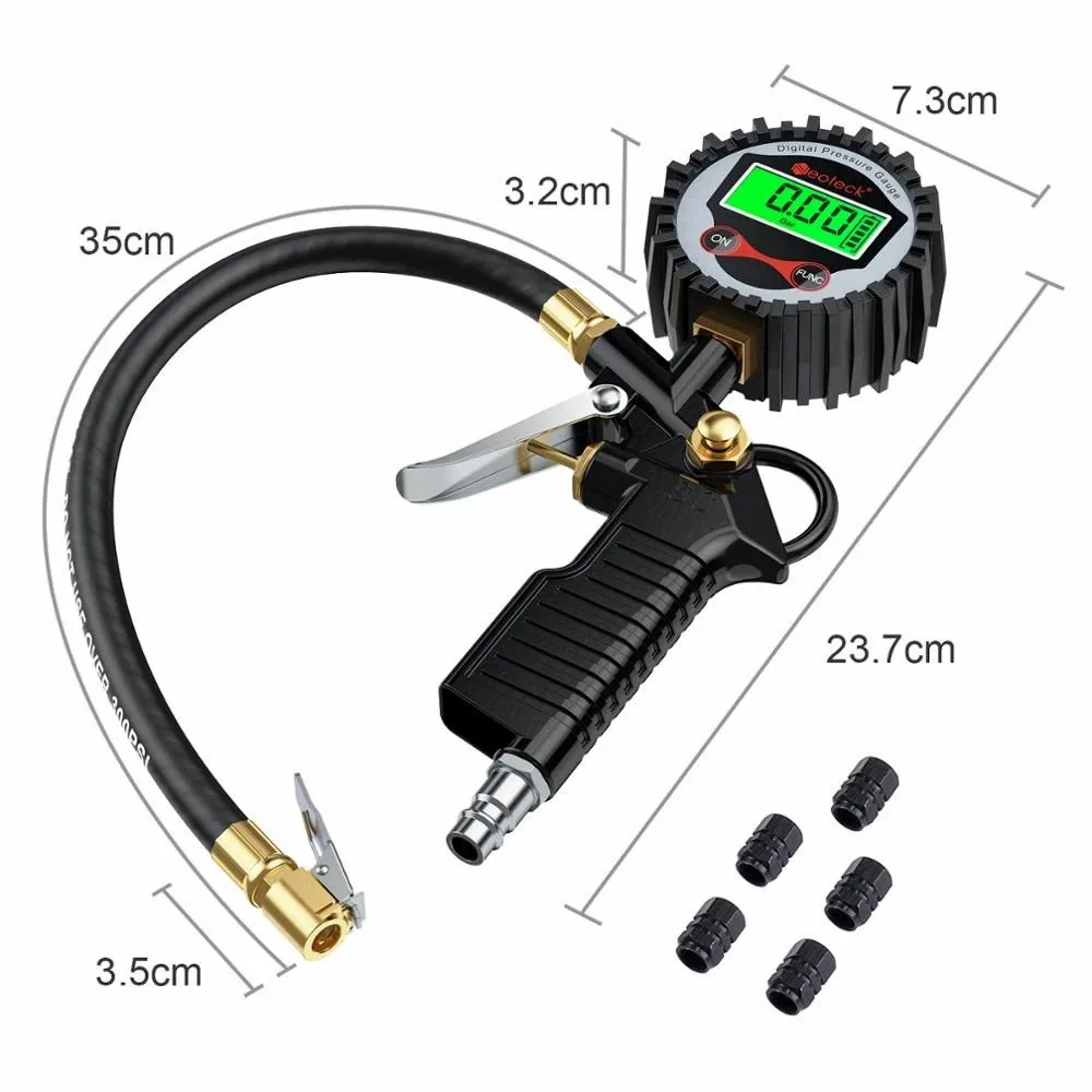 

Digital Car EU Tire Air Pressure Inflator Gauge LCD Display LED Backlight Vehicle Tester Inflation Monitoring