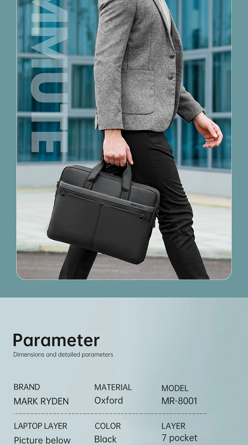 Mark Ryden 14 15.6 inch Laptop Bag Business Briefcase 2-way Water Repellent Laptop HandBag