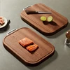 Ebony household thickening antibacterial mould-proof board fruit cutting board double-sided cutting board plus non-slip wood 1
