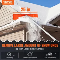 VEVOR Snow Roof Rake 25" Plastic Blade Snow Removal Tool 21ft Reach Aluminium Handle with Anti-Slip Handle Grip for House Roof 2
