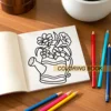 Cozy Girl Spring Art Coloring Book Adventure Color Cozy Adult Picture Book 24Page Cute Drawing Books Perfect Gift For Relaxation 4