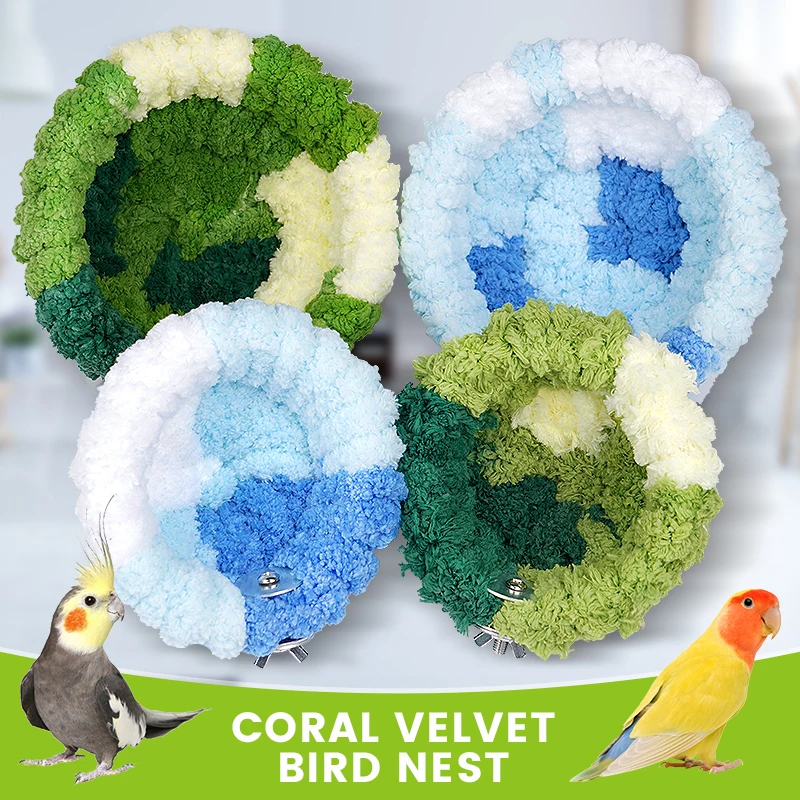 Bird Nest for Cage Warm Bird Nest Beds Parrot Parakeet Cockatiel Bed Winter Sleeping Bed Hammock for Parrot