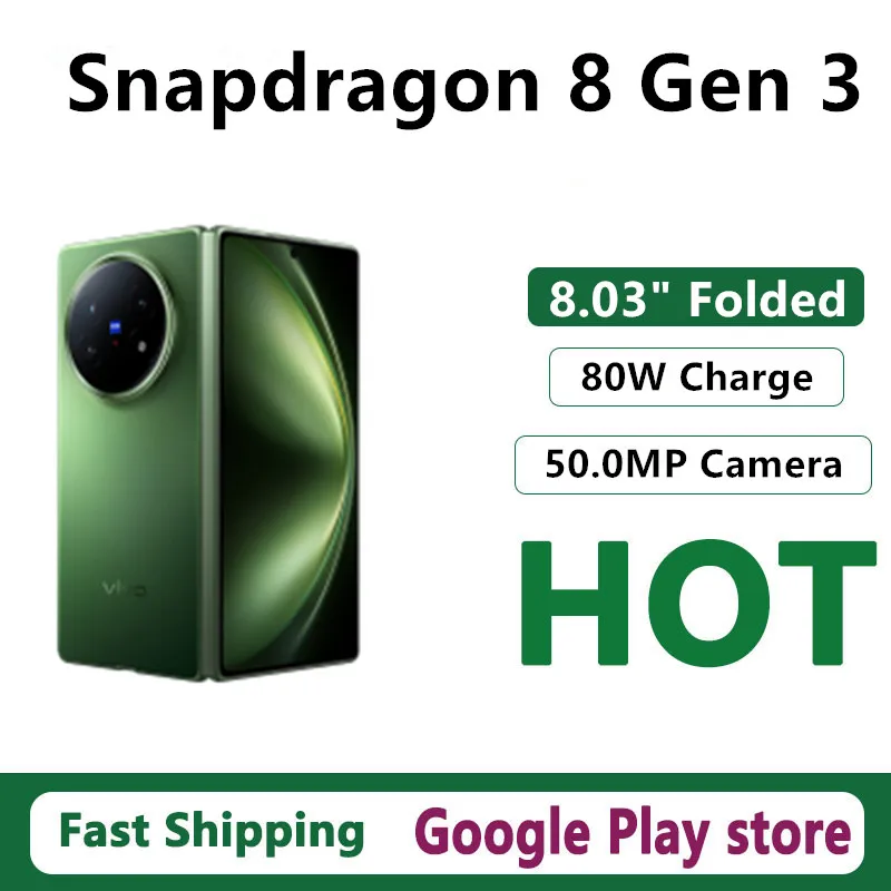 Original Vivo X Fold 5 Mobile Phone 50.0MP Camera Snapdragon 8 Gen
