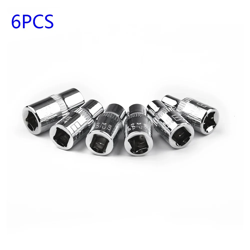 6pcs Drive Sockets Torx Star Female Bit E Socket Set Heat Treatment Chrome Treatment For Socket Wrenches Sockets Hand Tools