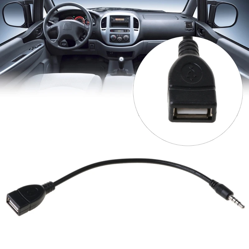 USB to 3.5mm Adapter Audio Earphone Converter 3.5mm Audio Adapter Audio Headphone Adapter Portable 3.5mm to USB Converter Cable Connect to the Aux Interface of the Car Car and U Disk
