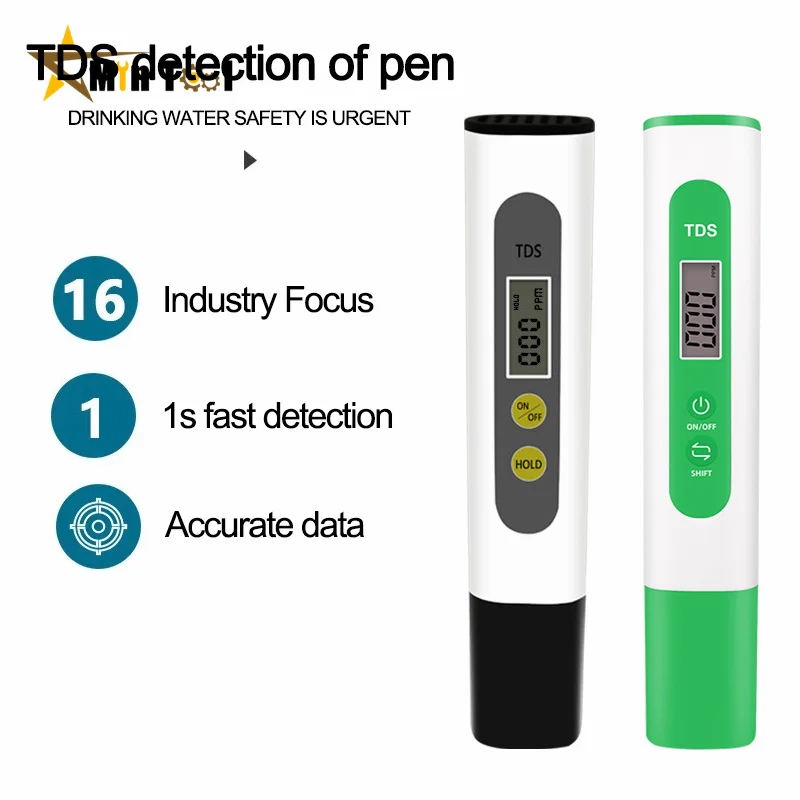 TDSMeterWaterQualityTesterAutomaticCalibration0990ppmPurity