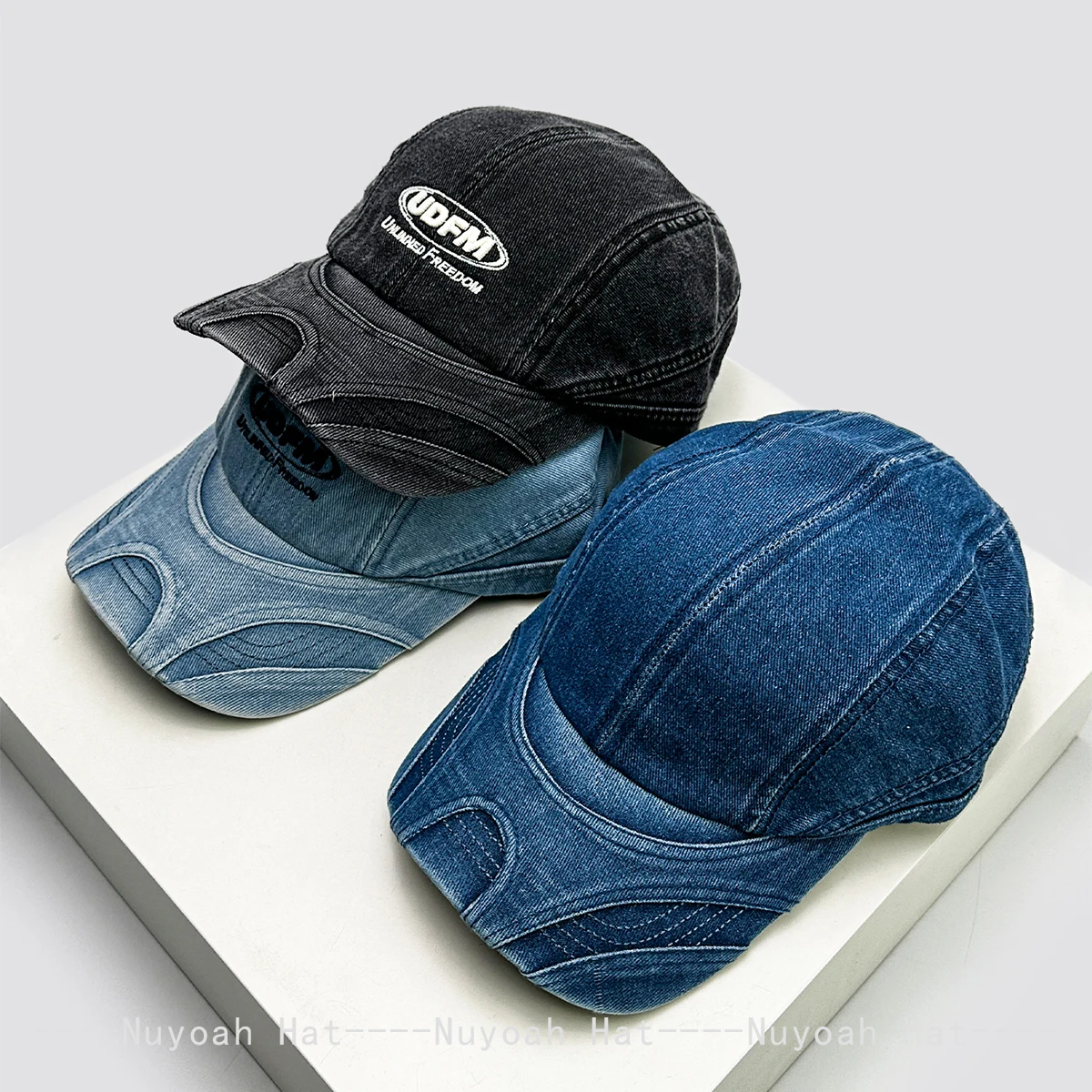 Neue Männer Frauen Nische Retro Solide Gestickte Buchstaben Baseball Hüte Sonnenschirm Amerikanischen Stil Vielseitige Persönliche Schirmmützen Mode