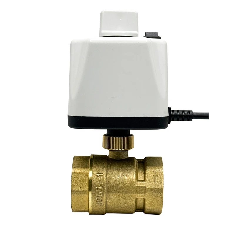 

1/2" 3/4" 1" 2" Normally Closed/Open Electric Ball Valve With Manual Switch 2 Way Brass Motorized Ball Valve Big Torque