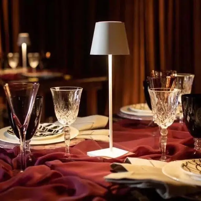 

Office Restaurant Bar Table Rechargeable Study Reading Touch Led Desk Light Lamp Usb Charging Port Cordless Night Lamp