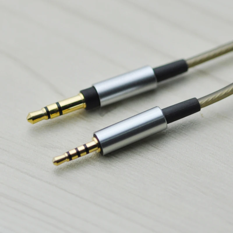 Cavo Audio Placcato Argento Di Ricambio Da 6 Piedi/10 Piedi Per Cuffie Klipsch Di Riferimento On-Ear/Over-Ear Bt Shure Aonic 40 50