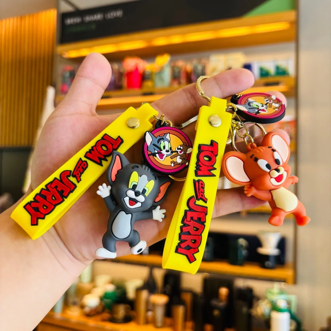 Charming Cartoon Tom and Jerry Keychain - Cute Doll Ornament and Gift