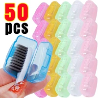 50/5Pcs Portable Toothbrush Head Cover Dustproof Teeth Brush Protective Storage Case Cover For Outdoor Travel Bathroom Supplies 1