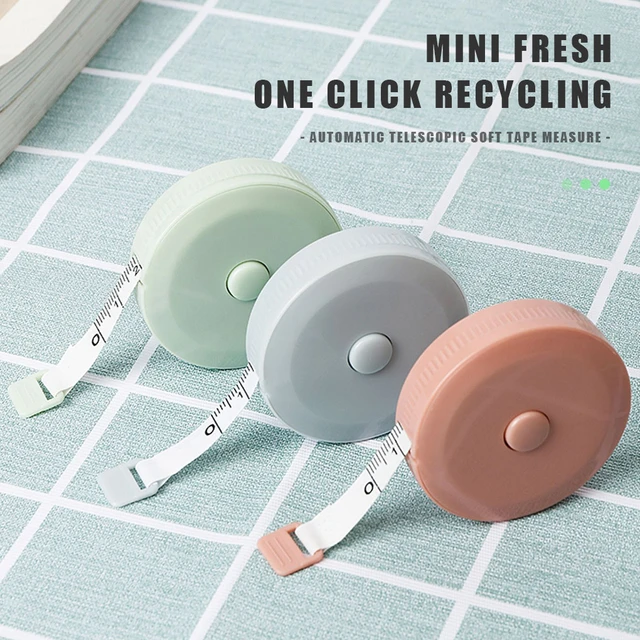 1pc 1.5m/60in Adorable Mini Retractable Cloth Measuring Tape For