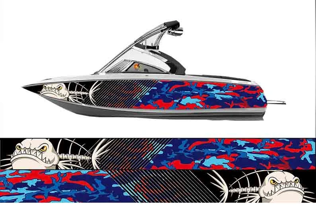 Camouflage Graphic Boat Vinyl Wrap Fishing Pontoon All Boats Decal -  AliExpress