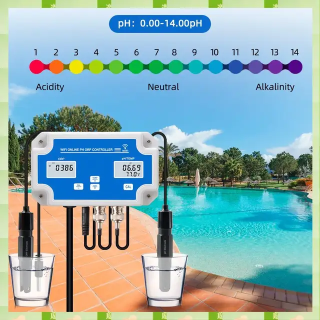 2025 W2839 3-In-1 Wifi Water Quality Detector PH/ORP/TEMP Electrode BNC Type Probe For Aquarium Hydroponics Monitor,W2839 3-In-1 2