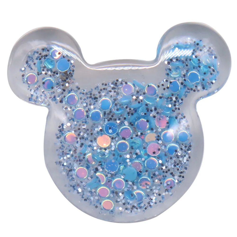 1PCS Harz Nette Cartoon Schuh Charms Kawaii Bunte Transparente Pailletten Stern Herz Bär Sandalen Schuhe Dekoration Schnalle Kind geschenk – Detail 6