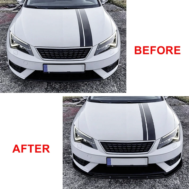 3 개/대 자동차 앞 범퍼 스플리터 립 스포일러 디퓨저 Canard 바디 키트 Seat Leon MK3.5 2017-2019 (표준 버전)