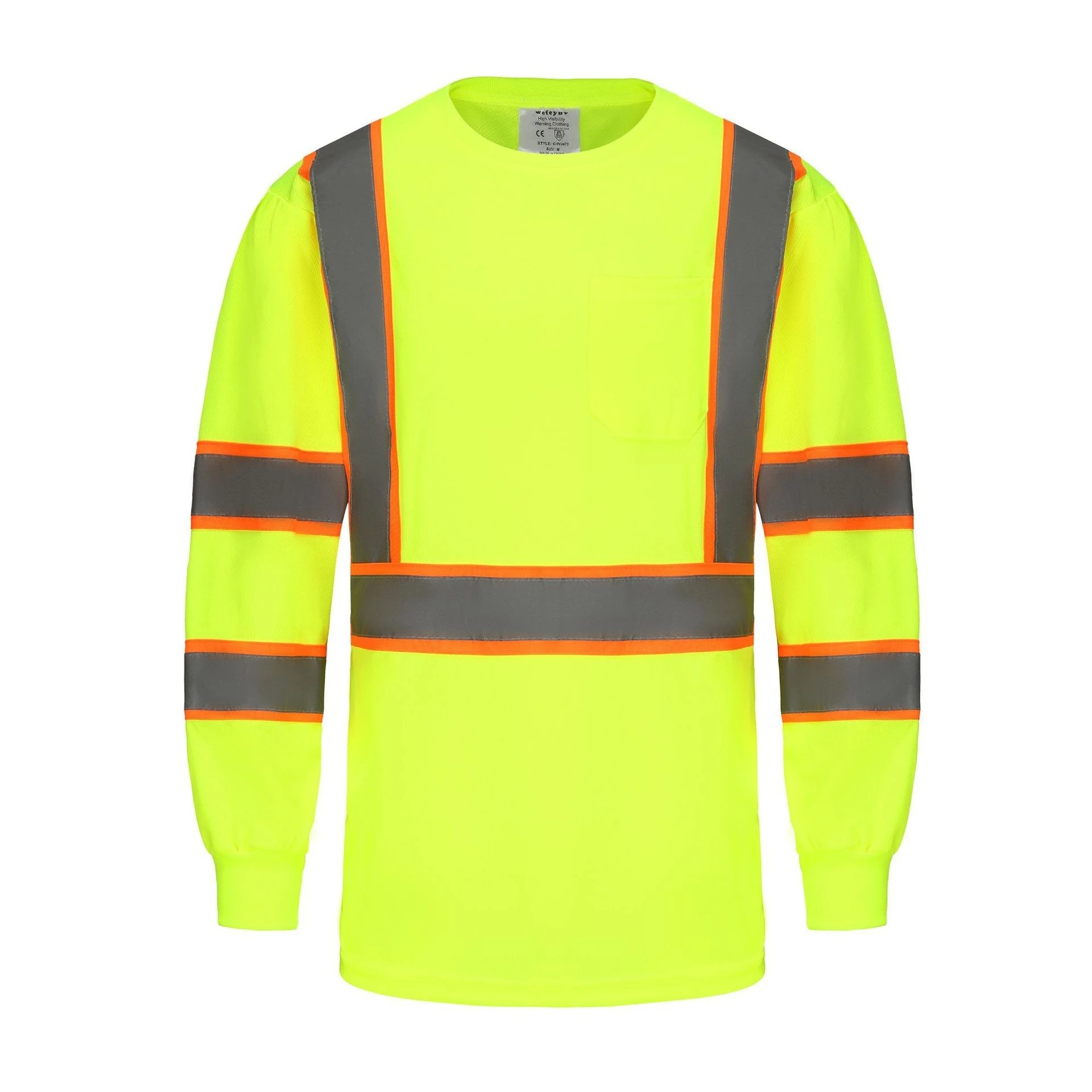 High Visibility Safety Shirts with Reflective Strips for Men Class 2 Reflective Long Sleeve Shirts 6