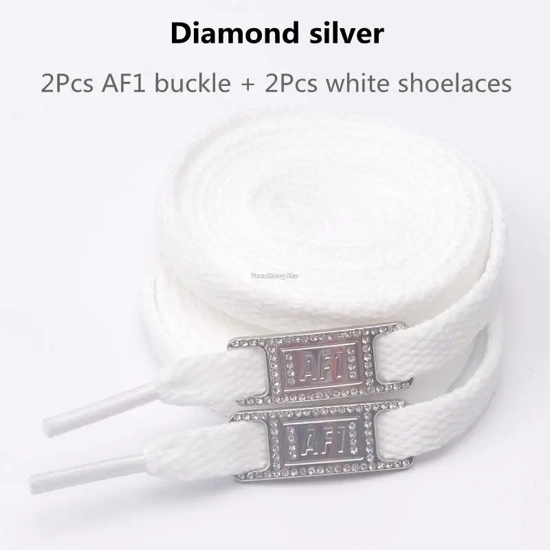 AF1 Shoelaces White Flat Laces Air Force One Shoe Decoration 12