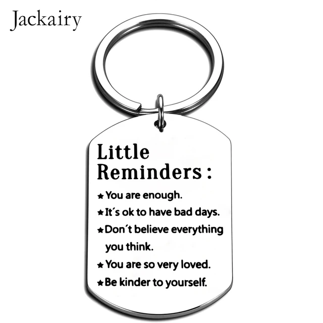 Stainless Steel Inspirational Keychain Keyrings Encouragement Jewelry Key  Rings for sons Families Friends Aunt Motivational Gift