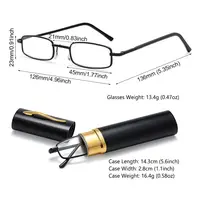 Lunettes de lecture compactes, portables, légères, anti-lumière bleue, avec clip pour stylo, étui tubulaire, pour hommes et femmes 5