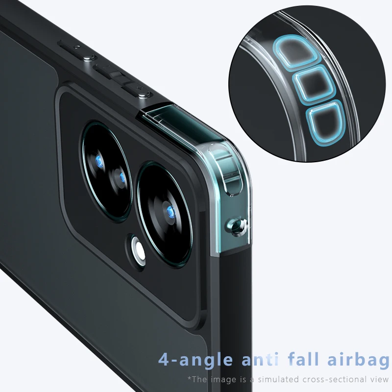 For Reno 11F 5G Anti-Drop Air Bag TPU PC Case ,HD Clear Anti-shock Acrylic PC Case For OPPO Reno11 F 5G 5