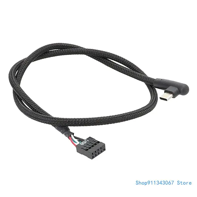 

Высокоскоростной адаптер USB 9Pin to Type C, экранированный для надежной передачи, сетчатая линия для материнской платы 60 см,