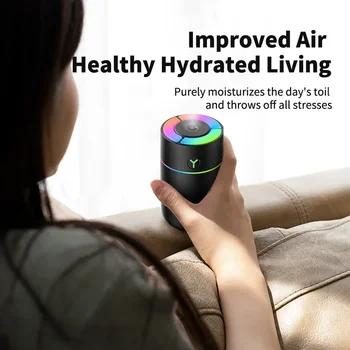 Colorful Air Humidifier Portable Usb Rechargeable Wireless Home Car Air Atomizer Aroma Cooling Humidificador Timing Diffuser 5