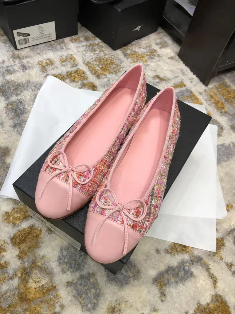 2024 Autumn Winter Butterfly Flat Bottom Dance Shoes Women s Round Toe Single Shoes