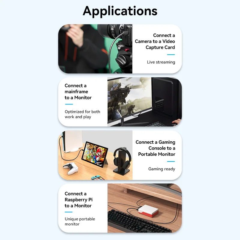 Premium 4K UHD Mini HDMI to HDMI Cable - High-Speed Male to Male Adapter Converter