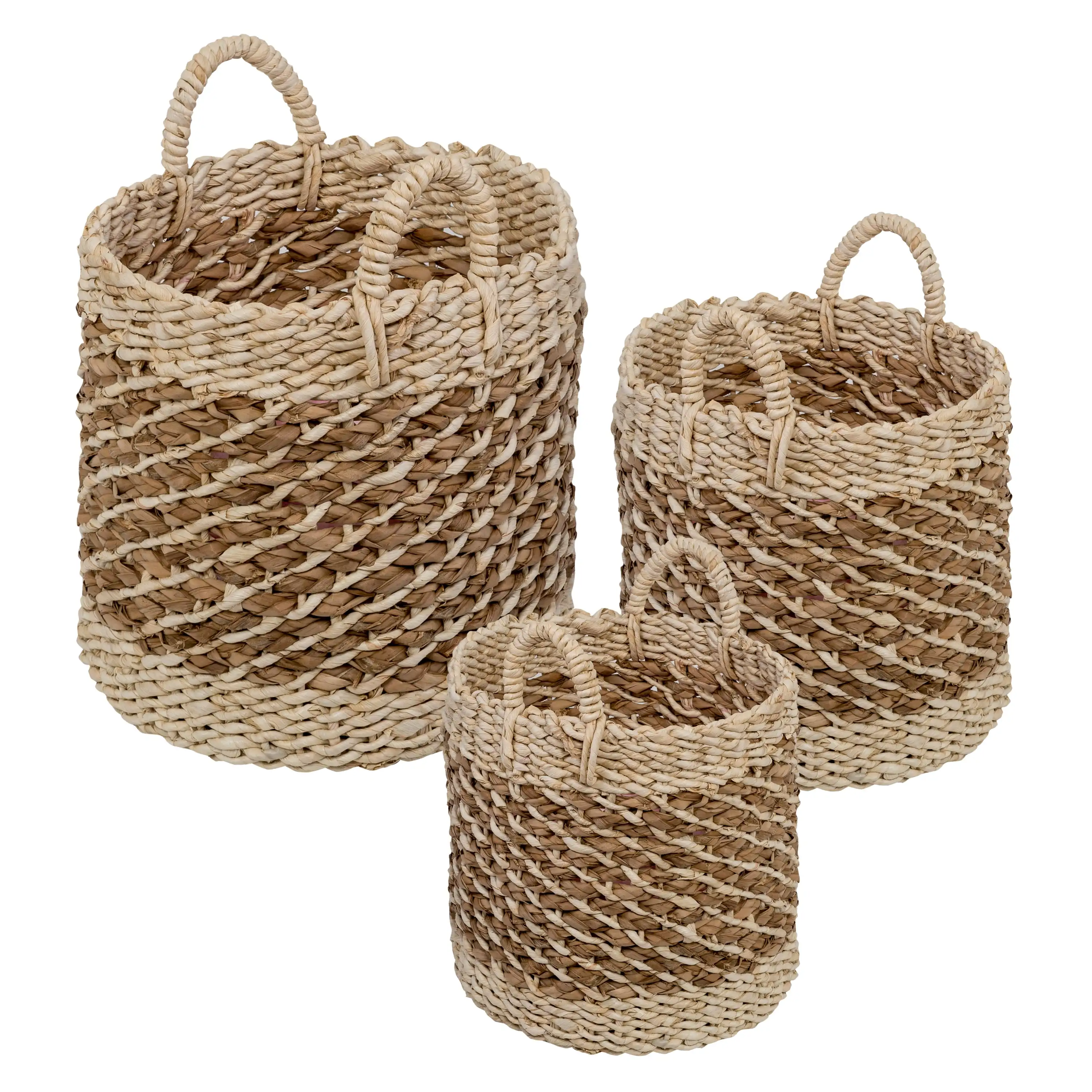 

Tea Stained Woven Basket Set/3