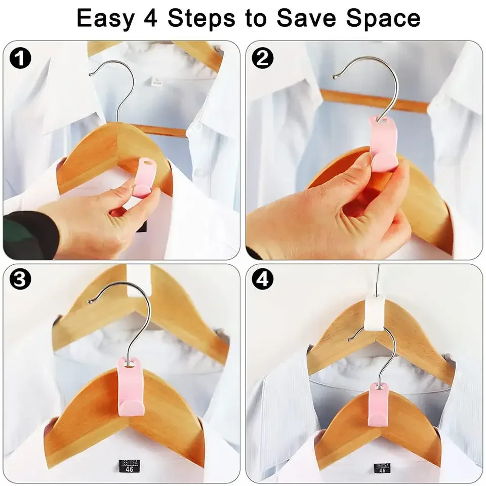 Mini Hanger for Wardrobe Connector Hangers Save Wardrobe Space Hook Up Cascading Plastic Coat Organizer Clothing Storage Home 5