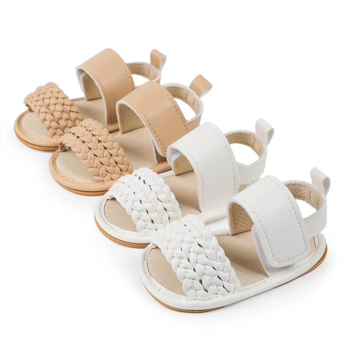 Kids Sandals Sandals and Clogs Baby Sandals Kids Shoes Meckior Summer Baby Sandals Girl Anti-slip Rubber Bottom First Walkers Shoes Soft Baby Shoes Breathable Garden Girl