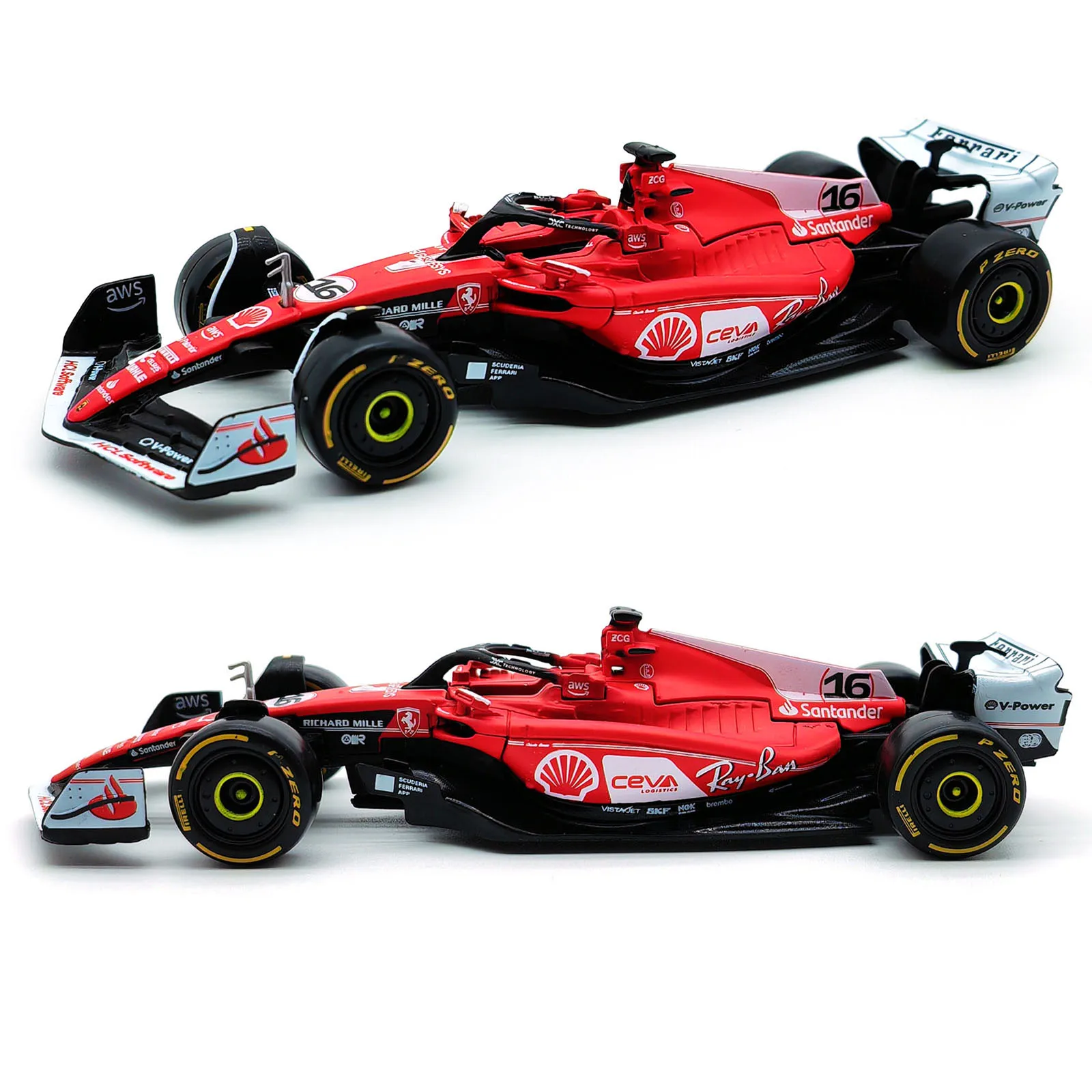 Bburago 1:43 Mercedes-AMG W14 W15 #44 #63 Racing Formula Car Static Simulation Diecast Alloy Model Car 3