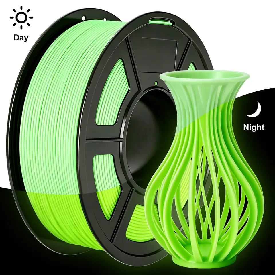 250g Glow in The Dark Filament Multicolor, Green, Blue, Purple and Rainbow, PLA Filament 1.75 mm, 3D Printer Filament Bundle image 11