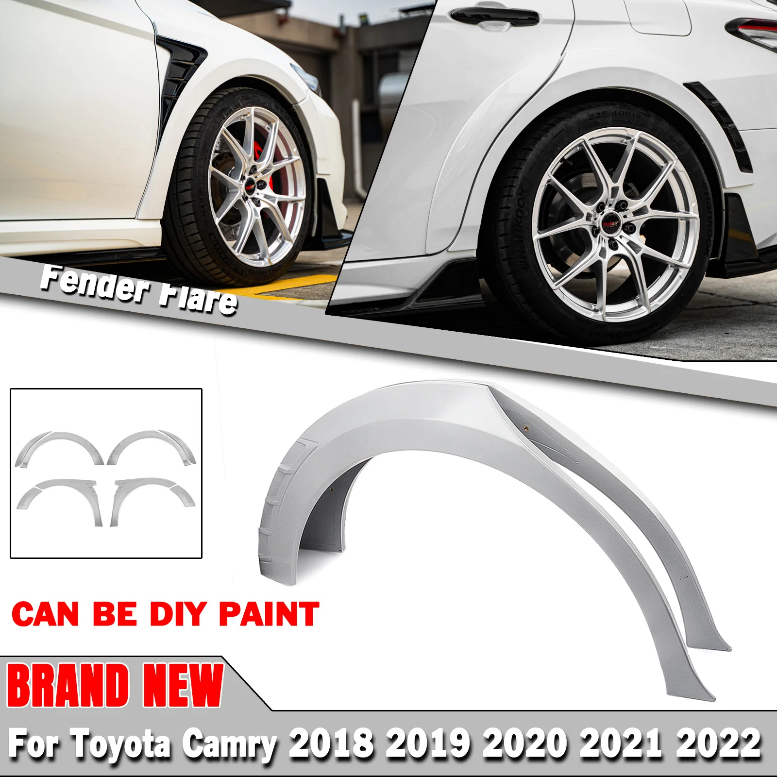 YOFER Car Wheel Fender Flares Brow Cover Wide Arch Trim Guard Mudguards