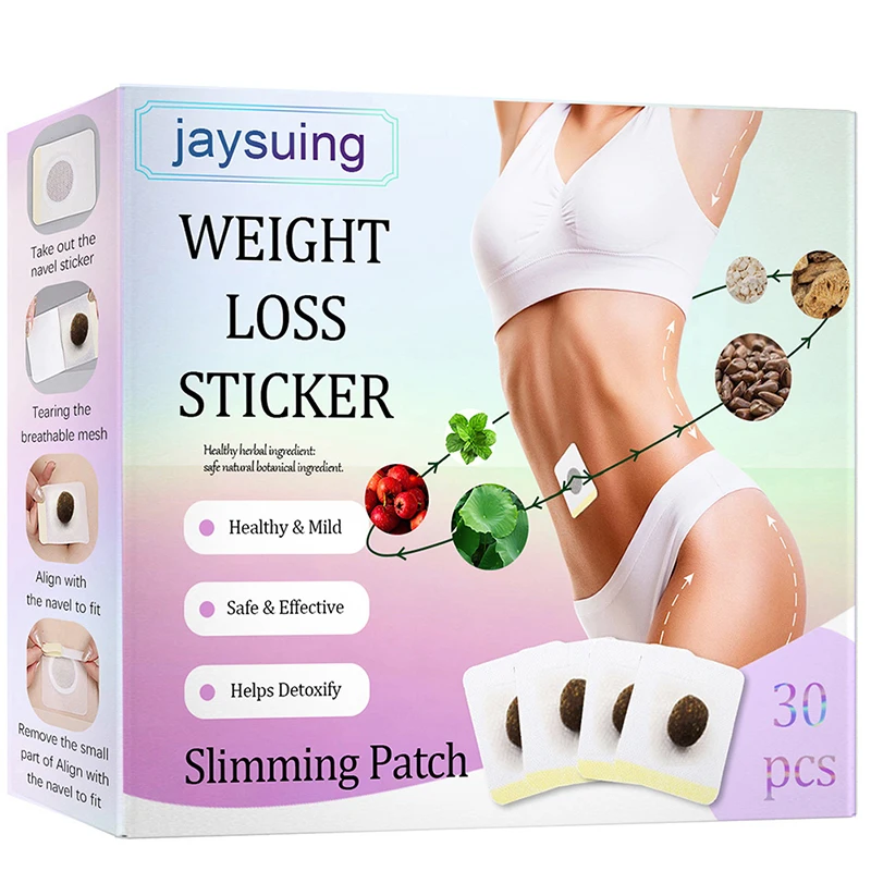 30Pcs Powerful Slimming Loss Fat Patch Burning Cellulite Women Men Diet Perilla Detox Slim Belly Sticker Chinese |