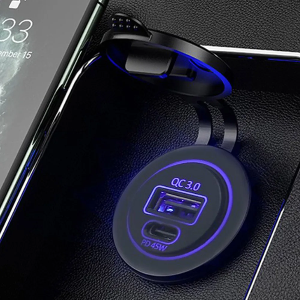 

Intelligent Identification USB Charger Type C Interface Charge 5 Modes Interface Two-in-one Model Type C PD Interface