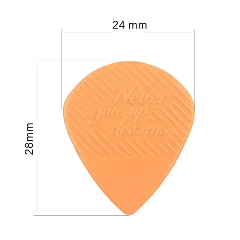 200Pcs JOYO Guitar Pick "Never Give Up Dreams" 1.5mm Thickness Black/Orange Color