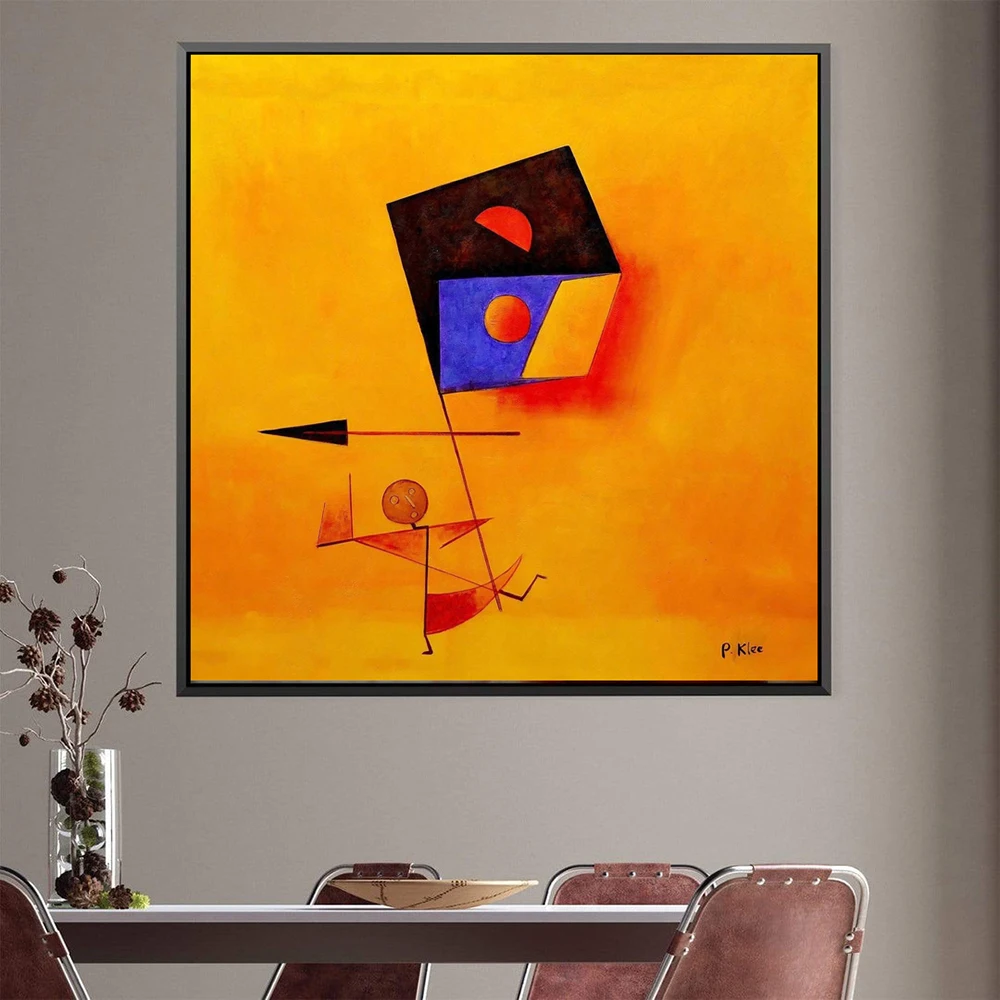 

Hand Painted Oil Painting abstract after Klee painting oil on canvas abstract oil painting on canvas living room decor painting