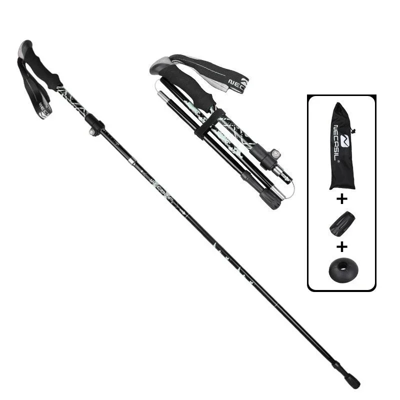 2PCS Trekking Poles Adjustable Ultralight Walking Sticks Alpenstock Outdoor Hiking-Climbing Mountaineering Sticks 2