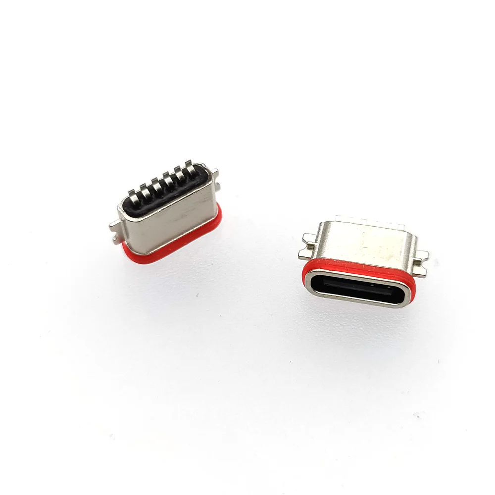 SMT 소켓 커넥터 USB 3.1 암 SMD DIP IPX7 방수 C타입, 화웨이 삼성 레노버 PCB 디자인 DIY 고전류, 6 핀