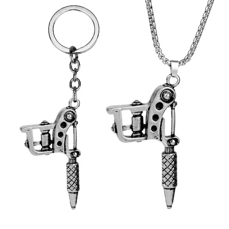 Tattoo Machine Keychain Car Backpack Pendant Accessories Unisex Gift