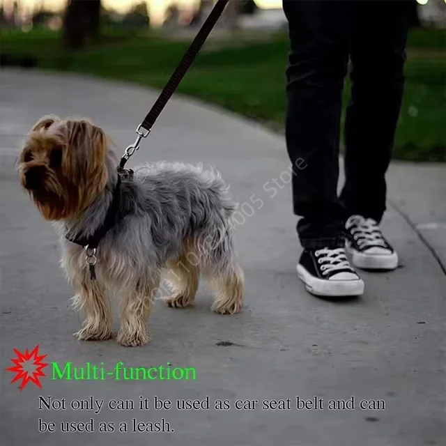 Solid Color 2 in 1 Pet Car Seat Belt Durable Nylon Safety Adjustable Dog Leash for Small Large Dogs Fashion Pet Car Supplies 2
