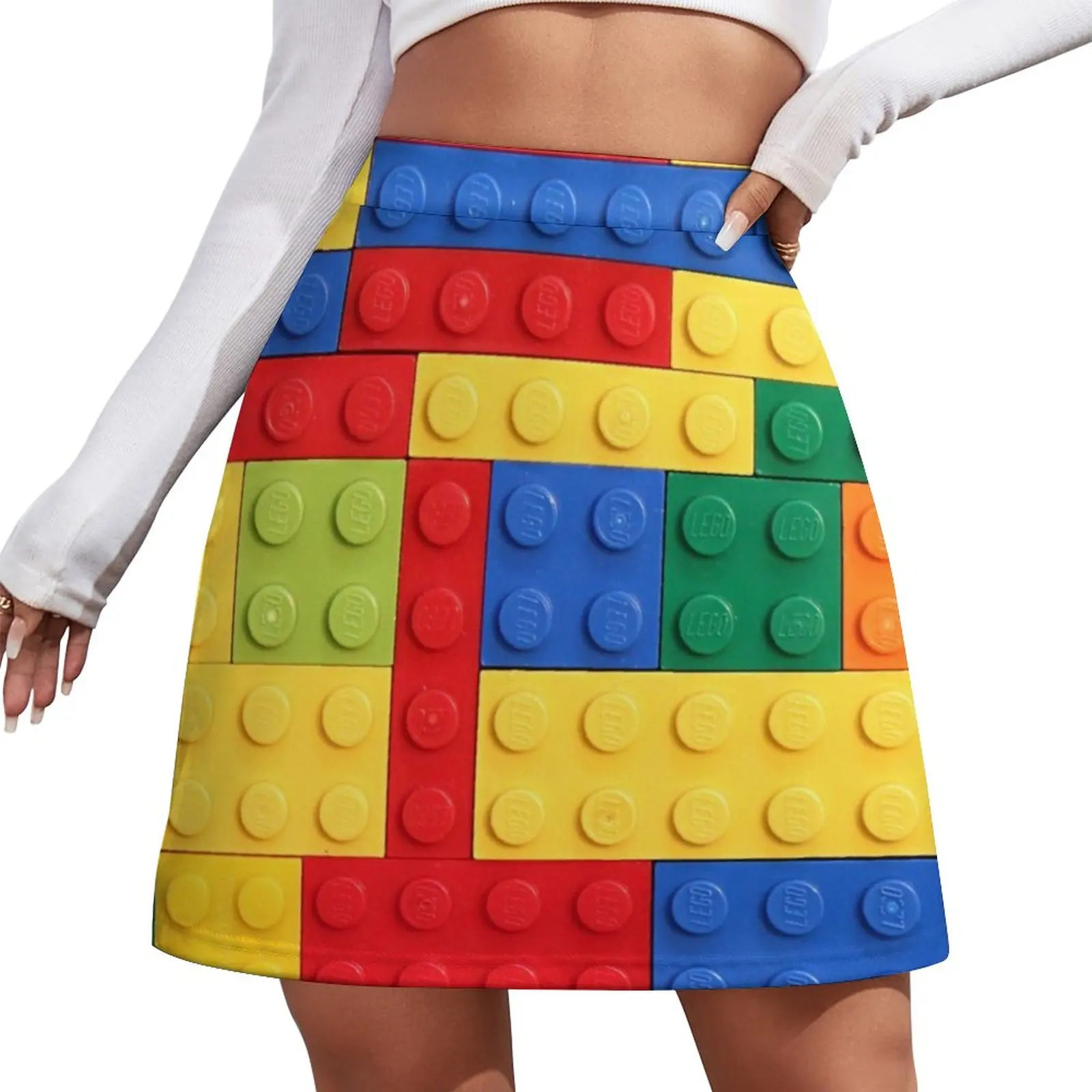 

Colorful Bricks Design Mini Skirt Short skirts luxury women skirts