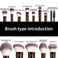 Ensemble de pinceaux de maquillage, 13 pièces, fond de teint, correcteur, poudre, fard à paupières, Blush, mélange Kabuki, outil de beauté cosmétique pour le visage 2